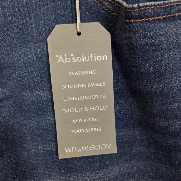 NWT Wit & Wisdom Sam Jeans High Rise Wide Leg Ab Solution Democracy Size 10 - Picture 5 of 13